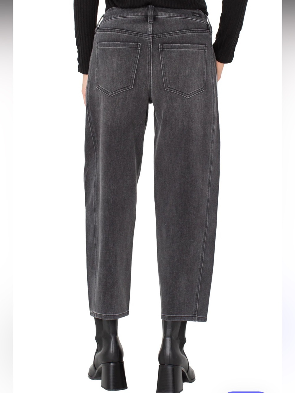 Liverpool Los Angeles The Barrel Mid Rise Cropped Jeans in Ackelson NWT - Picture 2 of 12